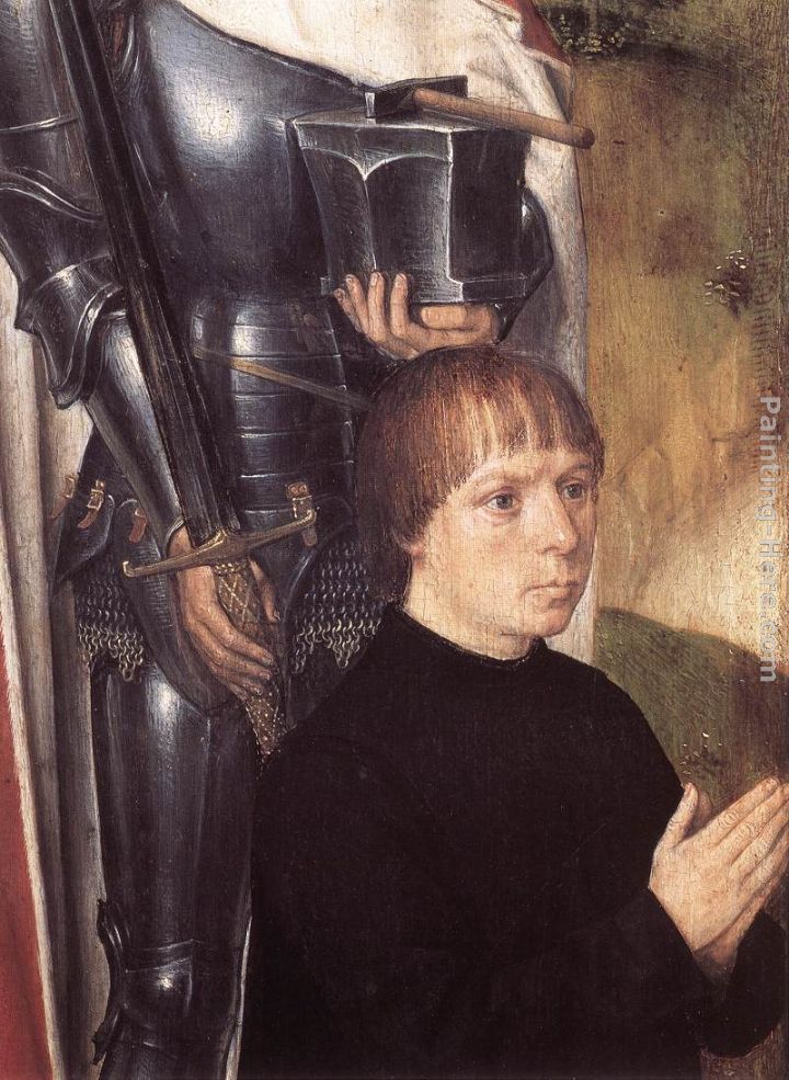 Hans Memling Triptych of Adriaan Reins [detail 1, left wing] painting ...